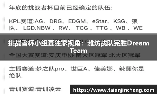 挑战者杯小组赛独家视角：潍坊战队完胜DreamTeam